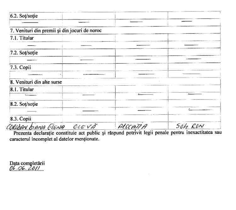 Declaratia de avere si de interese din data 03.06.2011 - pagina 5 din 6