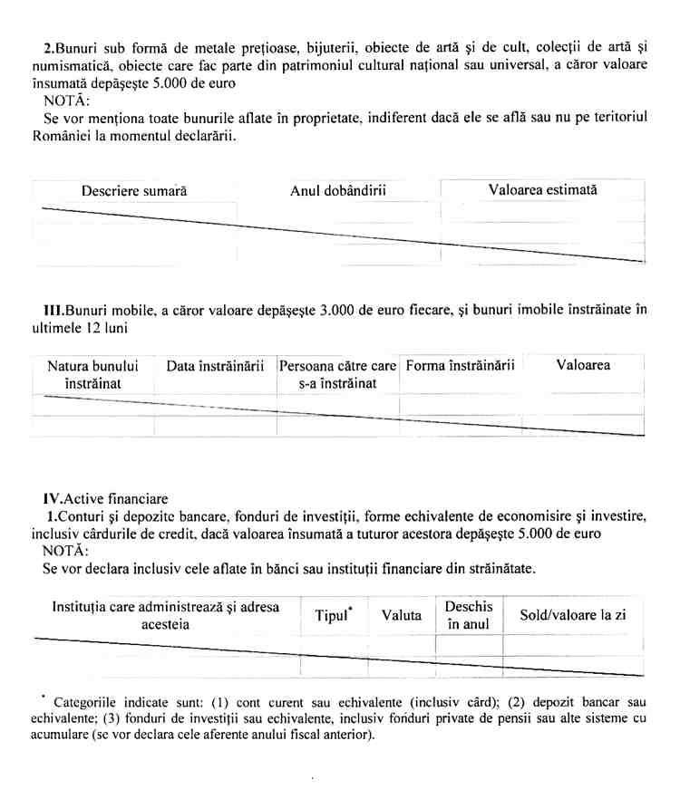 Declaratia de avere si de interese din data 03.06.2011 - pagina 2 din 6