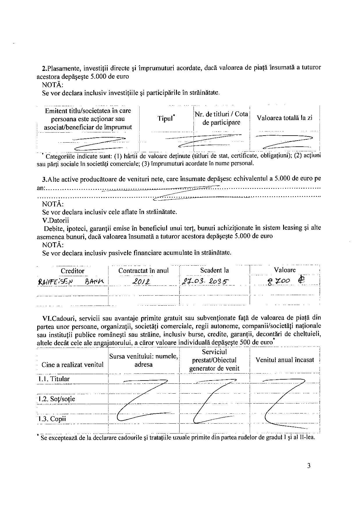 Declaratia de avere si de interese din data 12.07.2012 - pagina 3 din 6